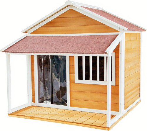 Wooden dog house - house, w/