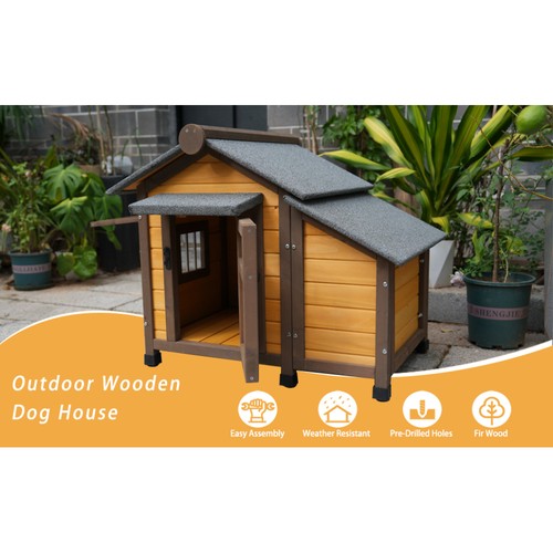 Solid wood dog house for - house,